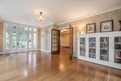 Sunroom, with historic artifacts on display